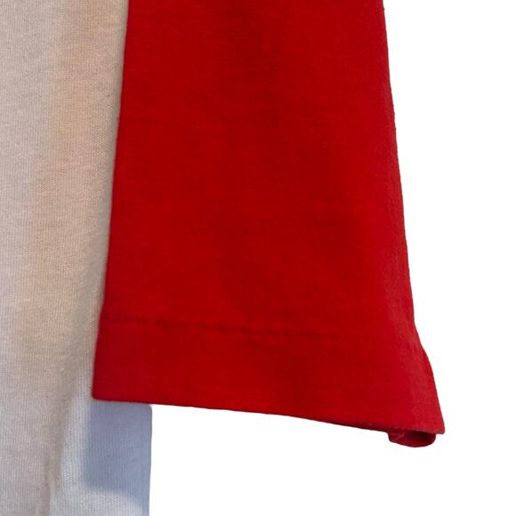 Vintage Little League Ringer Tee Red White Baseball Unisex Medium Champion USA - Picture 7 of 13